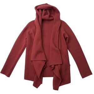 M.o.l. Knits 100% Cashmere Womens Large Sweater Jacket Cardigan Open with Pin